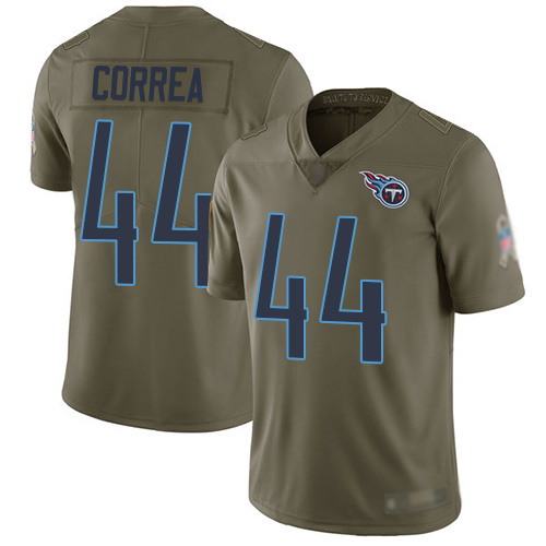 Tennessee Titans Limited Olive Men Kamalei Correa Jersey NFL Football #44 2017 Salute to Service